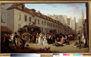 The Arrival of a Diligence in the Courtyard of Messageries
