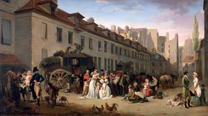 The Arrival of a Stagecoach at the Terminus, rue Notre-Dame-des-Victoires, Paris, 1803-1845