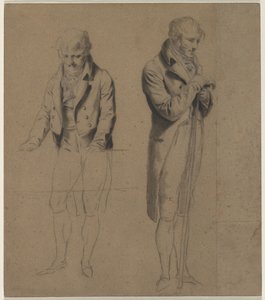 Two Standing Figures (Study for A Game of Billiards) by Louis Leopold Boilly