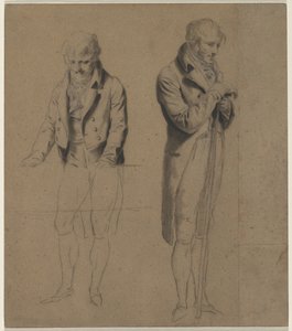 Two Standing Figures Study for A Game of Billiards, c. 1807 by Louis Leopold Boilly