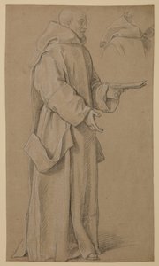 Standing Monk, and Study of a Cowl by Louis Licherie de Beuron (attr. to)