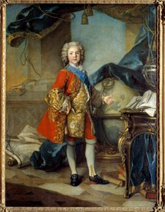 Portrait of the Dauphin Louis de France, son of Louis XV, in his study studio