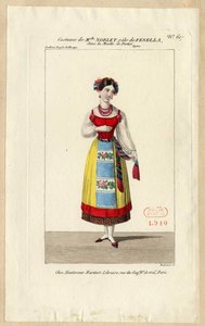Mademoiselle Noblet as Fenella. Costume design for the opera La muette de Portici
