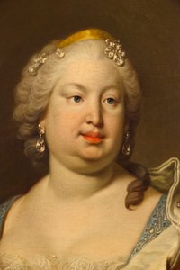 Barbara of Portugal or Braganza (detail) by Louis Michel van Loo