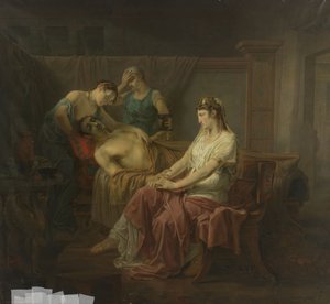 The Mortally Wounded Mark Antony with Cleopatra