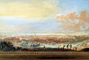 View of the city of Cap francais view from the hill in Santo Domingo (detail)