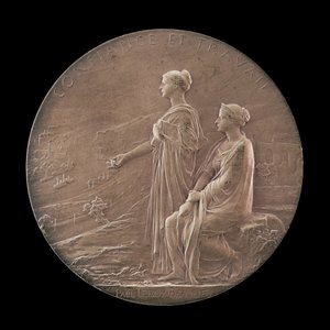 Personifications of Trust and Industry in a Landscape (reverse)