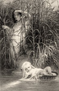 Moses discovered on the Nile by Louis Pierre Henriquel Dupont
