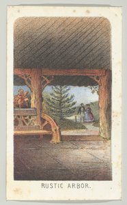 Rustic Arbor, from the series, Views in Central Park, New York, Part 3, 1864 by Louis Prang