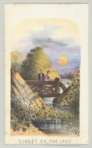 Sunset on the Lake (from the series, Views in Central Park, New York) by Louis Prang