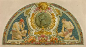 Mining (Study for Lunette, Old Senate Office Building) by Louis Schaettle