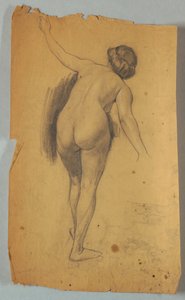 Study of Nude Figure by Louis Schaettle