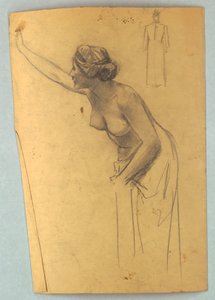 Study of Nude Figure by Louis Schaettle