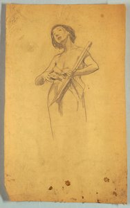 Study of Standing Female Figure by Louis Schaettle