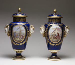 Pair of Vases by Louis Simon Boizot
