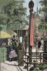 Exposition Universelle 1889 - The Canaque Village at the Esplanade des Invalides