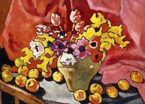 Pitcher, Anemones, Tulips and Apples
