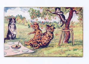 Apples Falling on Two Cats at a Picnic, c.1880