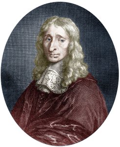 Francois Mansart (1598-1666) Architect of French King Louis XIII, Engraving, Colourized Document