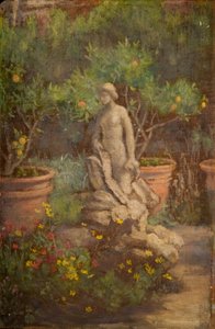 Fountain in a Garden, Cairate, Lombardy, 1875-1877 by Louisa Starr