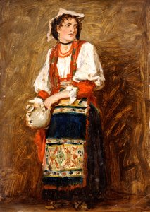 Study of an Italian Savoy Peasant Girl, 1874-1880