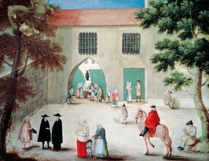 Assisting Poor in Front of Abbey of Port-Royal des Champs