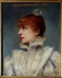 Portrait of Henriette Rosine Bernard dit Sarah Bernhardt, Societary of the Comedie Francaise by Louise Abbéma