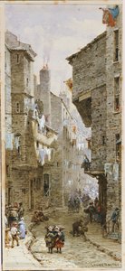 Street Scene in Edinburgh by Louise Ingram Rayner