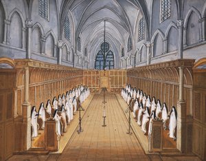 Port-Royal des Champs Abbey, chorus of nuns in church