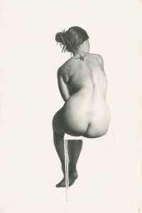 Elegant Sitting Nude by Lourens Joubert