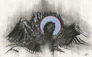 Jesus Over Cape Town by Lourens Joubert