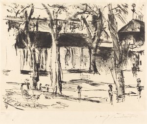Court with Trees