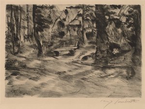 Bench in the Woods II, 1917 by Lovis Corinth