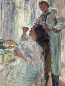 Charlotte Corinth at Her Dressing Table by Lovis Corinth