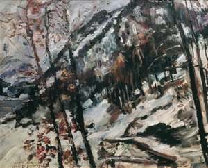 The Herzogstand at Walchensee in the Snow by Lovis Corinth