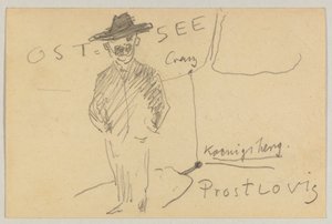 Lovis Corinth to Carl Strathmann: Postcard, Postmarked April 10, 1903 by Lovis Corinth