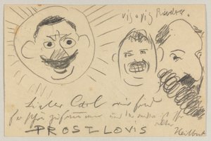 Lovis Corinth to Carl Strathmann: Postcard, Postmarked December 12, 1902 by Lovis Corinth