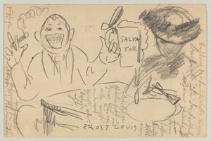 Lovis Corinth to Carl Strathmann: Postcard, Postmarked March 13, 1903 by Lovis Corinth