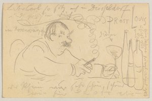 Lovis Corinth to Carl Strathmann: Postcard, Postmarked September 13, 1907 by Lovis Corinth