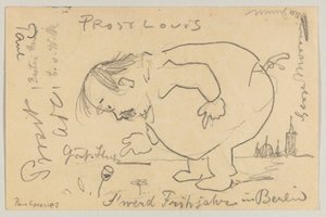 Lovis Corinth to Carl Strathmann: Postcard, Postmark April 1, 1908 by Lovis Corinth