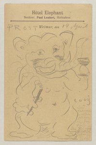 Lovis Corinth to Carl Strathmann: Postcard, Postmarked April 20, 1905 by Lovis Corinth