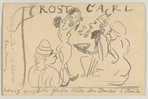 Lovis Corinth to Carl Strathmann: Postcard, Postmarked May 22, 1905 by Lovis Corinth