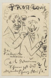 Lovis Corinth to Carl Strathmann: Postcard, Postmarked October 30, 1907 by Lovis Corinth