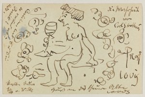 Lovis Corinth to Carl Strathmann: Postcard, Postmarked March 8, 1906 by Lovis Corinth