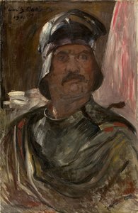 Self-Portrait in armor by Lovis Corinth