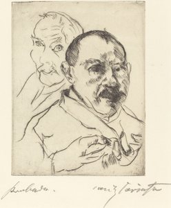 Sketch of Two Male Heads, Self-Portraits, 1915