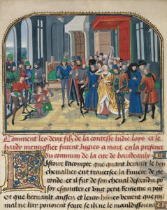 The Sons of Lydia Sentenced to Death by Loyset Liedet