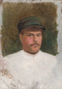 Study of a Man in a Fur Hat by Laszlo Mednyanszky