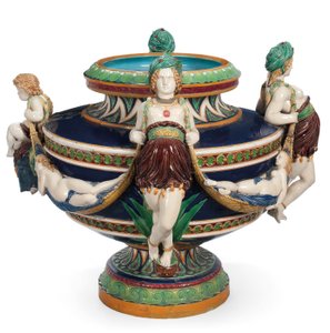 Large Minton Majolica Jardiniere, c.1870