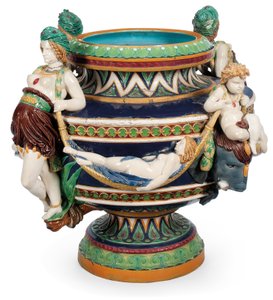 Large Minton Majolica Jardiniere, c.1870